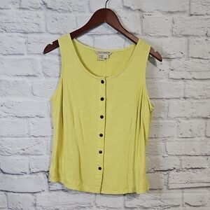 Royal Robbins Yellow Button-Front Tank Top